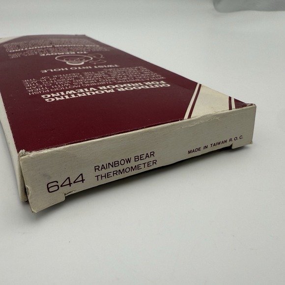 Vtg Hong Kong 1980 Rainbow Reversible Indoor Outdoor Thermometer Retro NOS *Read - Picture 7 of 7